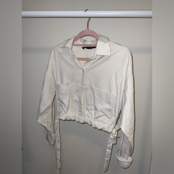 Zara Tops Zara Cropped Sweatshirt Poshmark